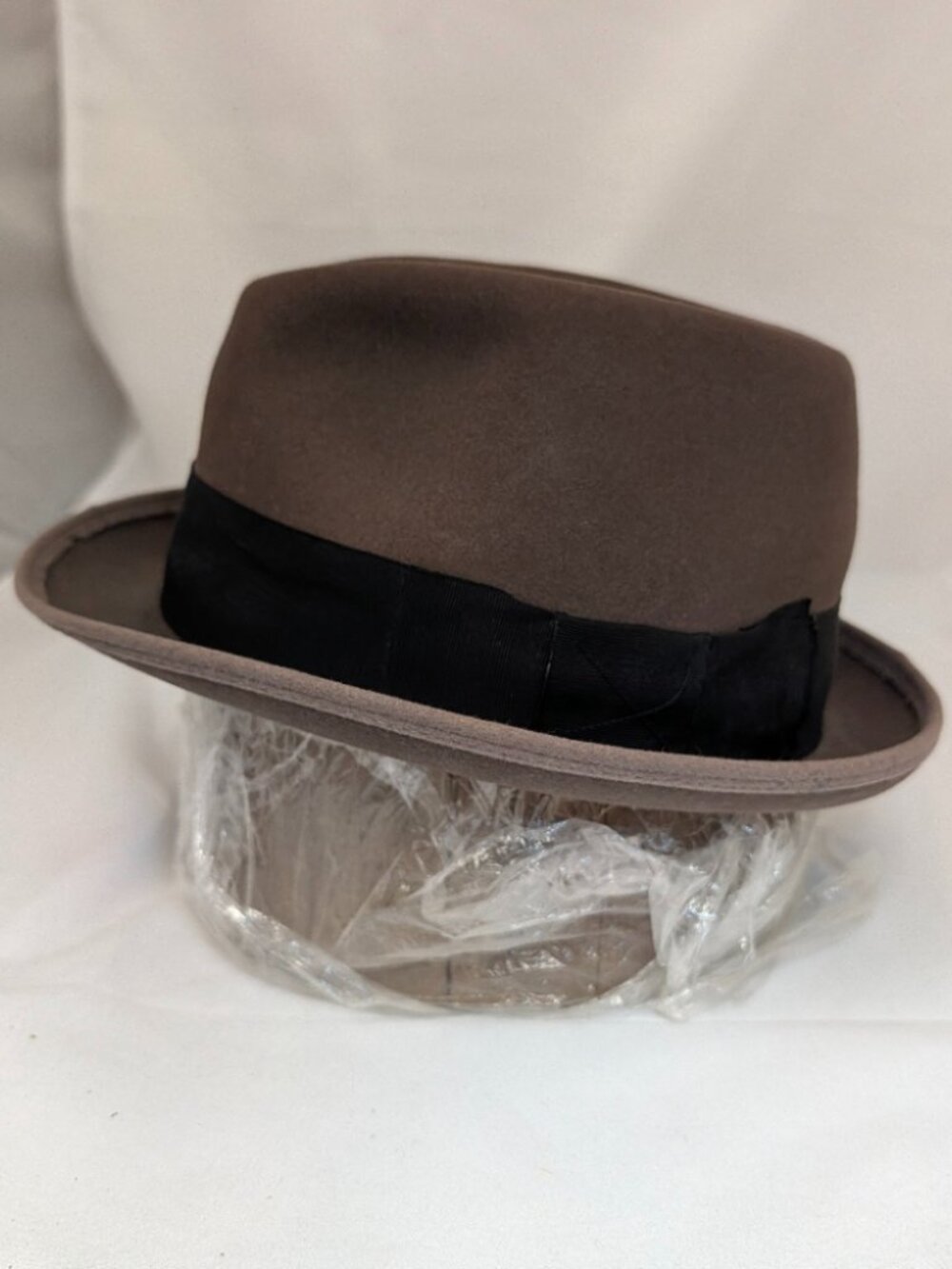 Vintage Nutmeg Brown J. Press Fur Felt Fedora made by Palco - Size 7 1/8